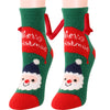 Navidad Succión magnética Calcetines de pareja deSuministros de Navidad Succión magnética Calcetines de pareja de mano en mano Calcetines de tubo de vellón de coral Calcetines de cama de zapatilla cálida de invierno Zapatilla suave y cálida