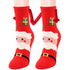 Navidad Succión magnética Calcetines de pareja deSuministros de Navidad Succión magnética Calcetines de pareja de mano en mano Calcetines de tubo de vellón de coral Calcetines de cama de zapatilla cálida de invierno Zapatilla suave y cálida