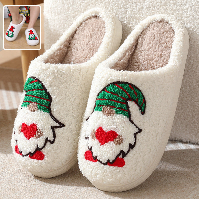 Lindos dibujos animados de Papá Noel Zapatillas para el hogar Pareja Piso interior Dormitorio Zapatilla Navidad Lindos dibujos animados de Papá Noel Zapatillas para el hogar Pareja Piso interior Dormitorio Zapatilla Navidad Zapatos cálidos Mujeres Hombres